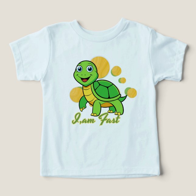 Fun Baby T-shirt | i am Fast | (Design Front)