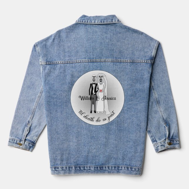 Fun Bachelorette Party Denim Jacket (Back)