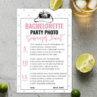 Fun Bachelorette Photo Scavenger Hunt Game Card