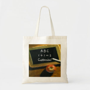Fun Back to School Chalkboard Apple Tote Bag