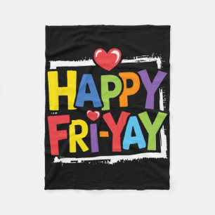 Fun Back To School Collection Happy Fri-yay Funny Fleece Blanket