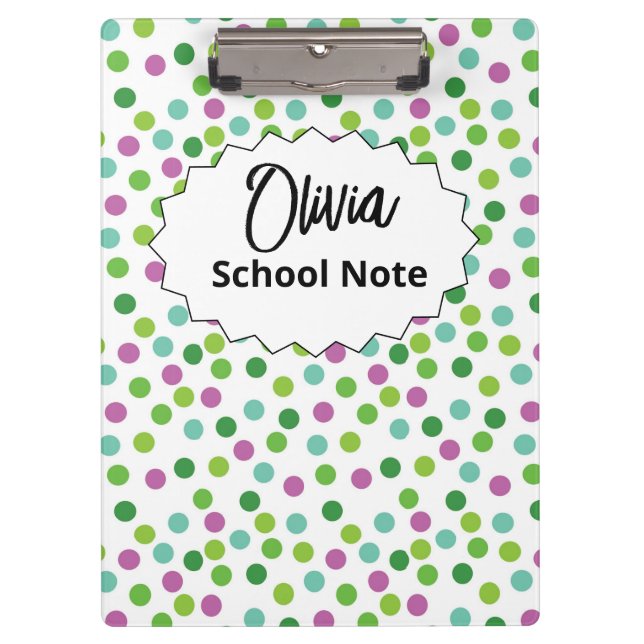  Fun Back to School Supplies for Kids or Teachers Clipboard (Front)