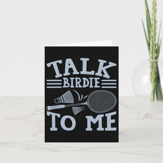 Fun Badminton Player Match Game Joke 2  Card (Front)