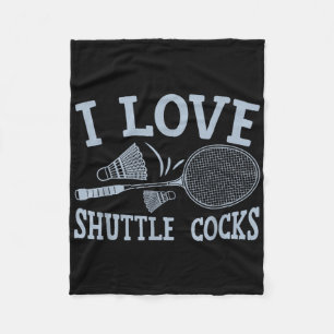 Fun Badminton Player Match Game Joke Fleece Blanket