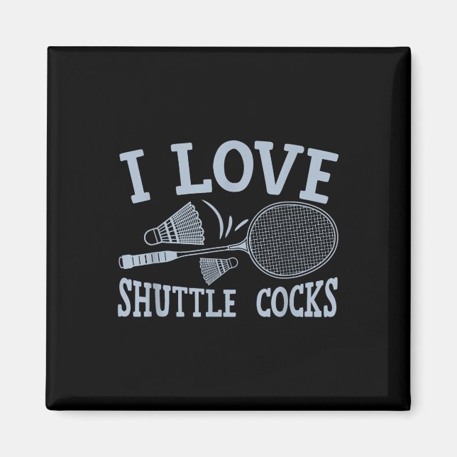 Fun Badminton Player Match Game Joke  Magnet (Front)