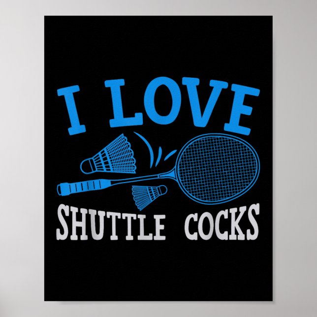 Fun Badminton Player Match Game Joke  Poster (Front)
