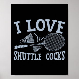 Fun Badminton Player Match Game Joke  Poster