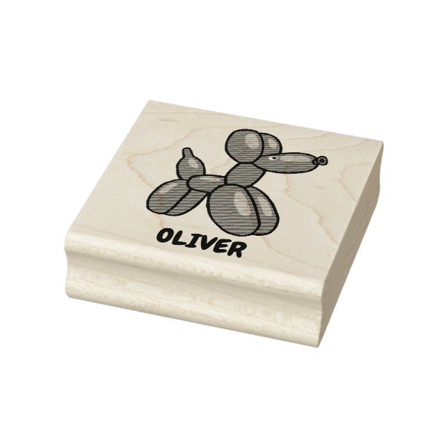 Fun balloon animal dog custom design rubber stamp (Stamp)