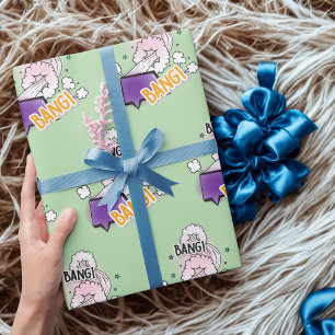 Fun bang Comic book style trendy gift Wrapping Paper
