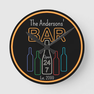 Fun Bar Pub Man Cave Wall Clock