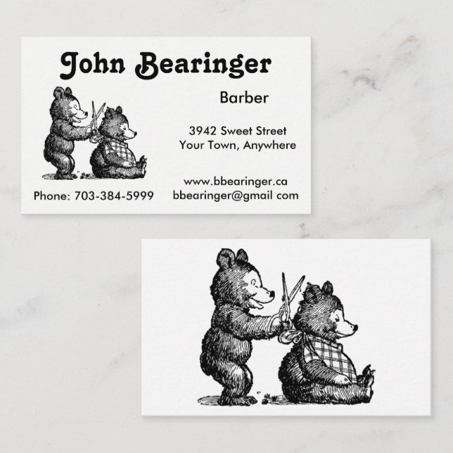 Fun Barber Business Card (Front/Back)