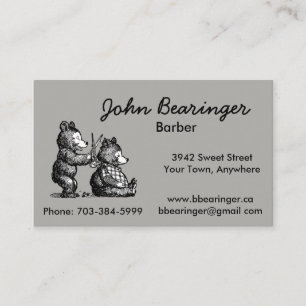 Fun Barber Business Card - Ready to Customise
