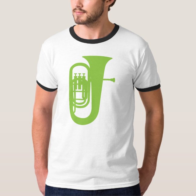 Fun Baritone Silhouette Music Gift T-Shirt (Front)