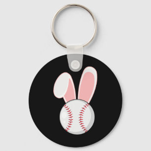 Fun Baseball Bunny Easter Kids Boys Toddler  Key Ring