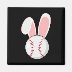 Fun Baseball Bunny Easter Kids Boys Toddler Magnet