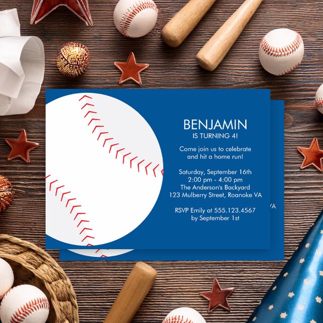 Fun Baseball Themed Birthday Invitation (Creator Uploaded)