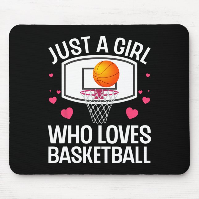 Fun Basketball Art For Girl Women College Basketba Mouse Pad (Front)
