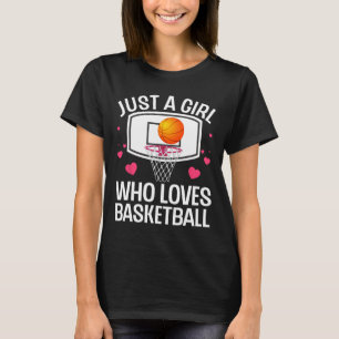 Fun Basketball Art For Girl Women College Basketba T-Shirt
