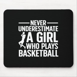 Fun Basketball Art For Girls Youth Teens Basketbal Mouse Pad