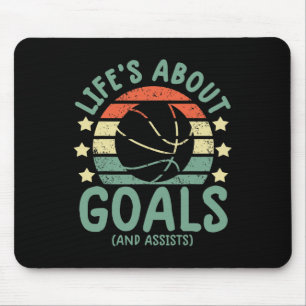 Fun basketball  boys lifes about goals and assists mouse pad