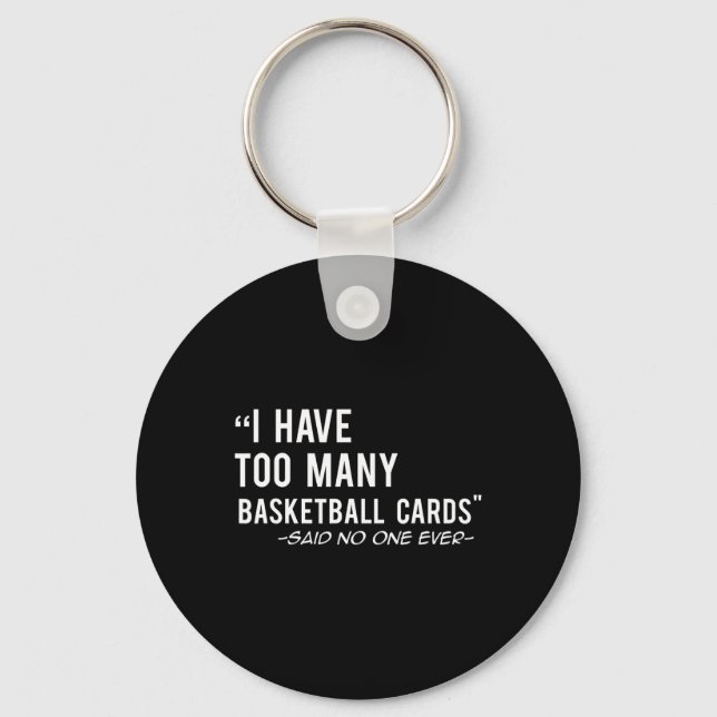 Fun Basketball Cards Collector Gift   Key Ring (Front)
