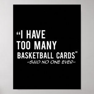 Fun Basketball Cards Collector Gift Poster