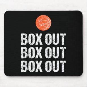 Fun Basketball Coach  Box Out Quote Grunge Graphic Mouse Pad