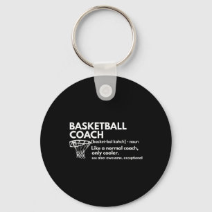 Fun Basketball Coach Definition Coaching Gift Key Ring