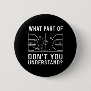 Fun Basketball Coach For Men Women Tactic Diagram 6 Cm Round Badge