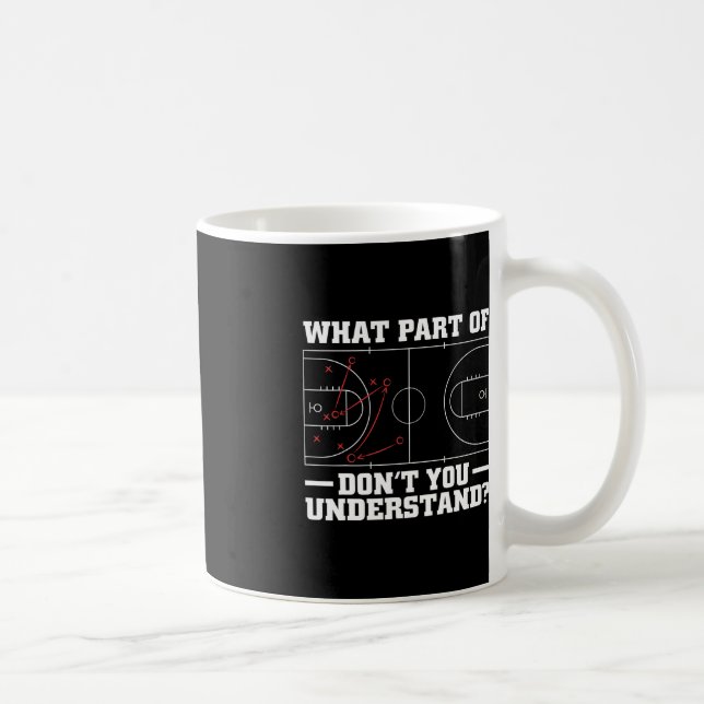 Fun Basketball Coach For Men Women Tactic Diagram  Coffee Mug (Right)