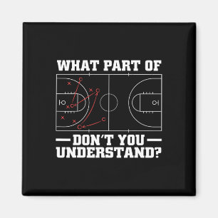 Fun Basketball Coach For Men Women Tactic Diagram Magnet