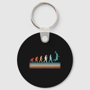 Fun Basketball Evolution Retro Basketball Player  Key Ring