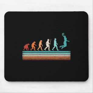 Fun Basketball Evolution Retro Basketball Player Mouse Pad