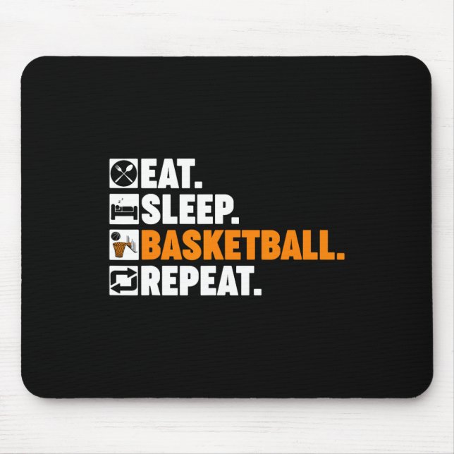Fun Basketball for Men Women Team Sport Basketball Mouse Pad (Front)