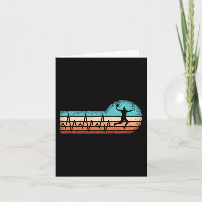 Fun Basketball Heartbeat Basket Ball Player  Card (Front)