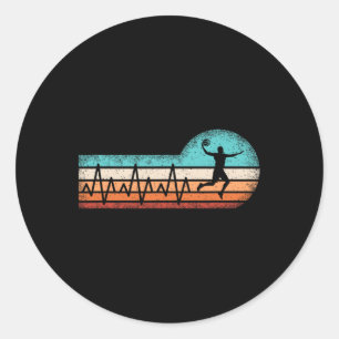 Fun Basketball Heartbeat Basket Ball Player Classic Round Sticker