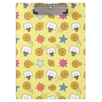 Fun basketball pattern clipboard