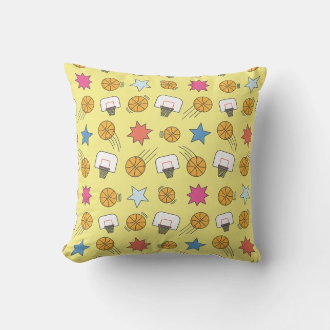 Fun basketball pattern cushion (Front)