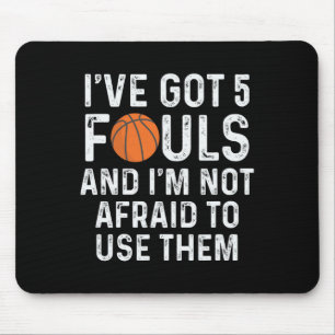 Fun Basketball Player Hoops 5 Fouls Mouse Pad