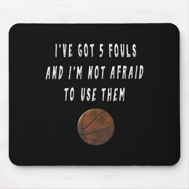 Fun Basketball Player  Trash Talking Tees Coach Gi Mouse Pad (Front)