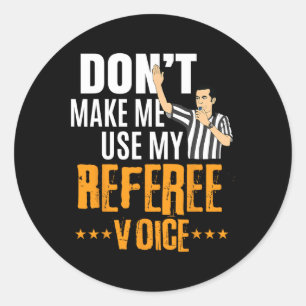 Fun Basketball Ref Hoops - Basketball Referee  Classic Round Sticker
