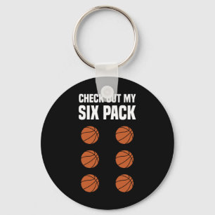 Fun Basketball  Six Pack Basketball Player  Key Ring