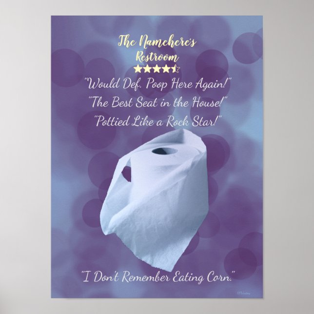 Fun Bathroom Signs, Wall Art, Restroom Decor (Front)