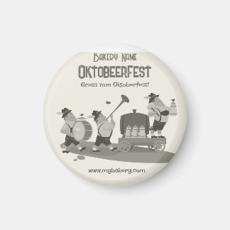 fun Bavarian Musician invite to Oktoberfest Napkin Magnet
