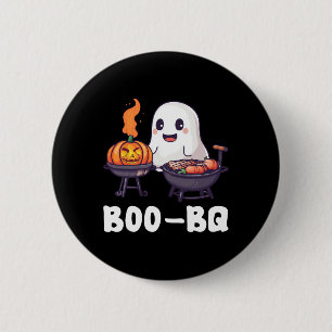 Fun Bbq Rbecue Boo Ghost Halloween Matching Costum 6 Cm Round Badge