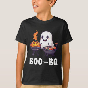 Fun Bbq Rbecue Boo Ghost Halloween Matching Costum T-Shirt