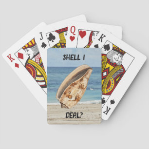Fun Beach and Shell Poker or Game Night Cards