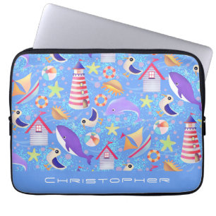 Fun Beach Blue Electronics Bag