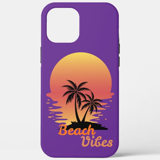 Fun Beach Please Palm Tree Summer Sun Beach Towel Case-Mate iPhone Case (Back)