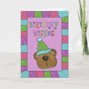 Fun Bear Birthday Wishes Birthday Greeting Card
